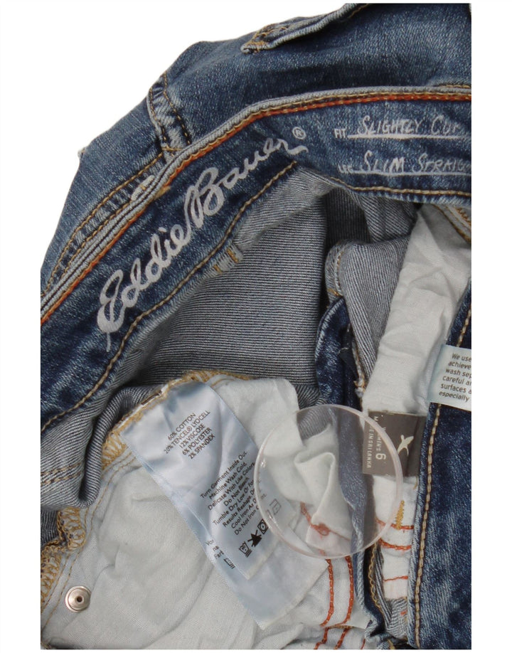 EDDIE BAUER Ženske ravne traperice s blagim zaobljenjima US 6 srednje W27 L30 plave