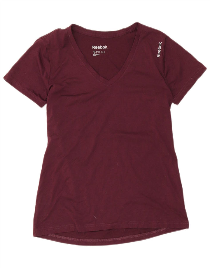Reebok ženska majica kratkih rukava UK 10 Small Burgundy Poliester