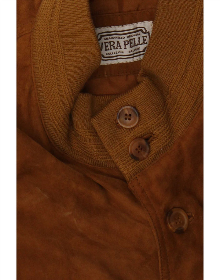 Vintage muška bomber jakna od brušene kože UK 40 velika smeđa koža