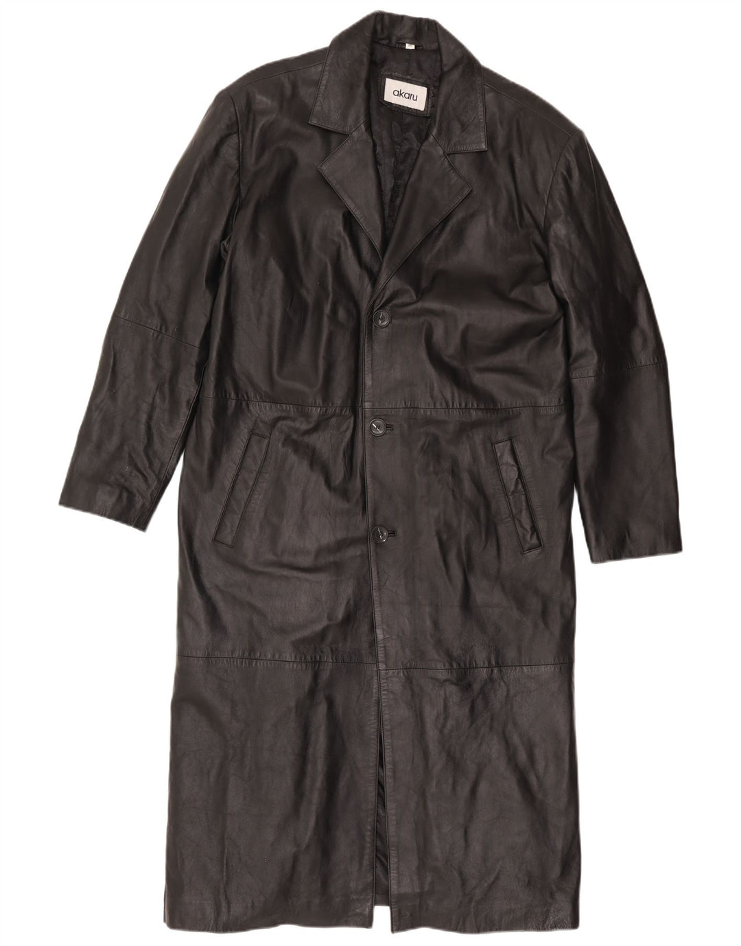 Muški kožni kaput EU 50 veliki crni kožni