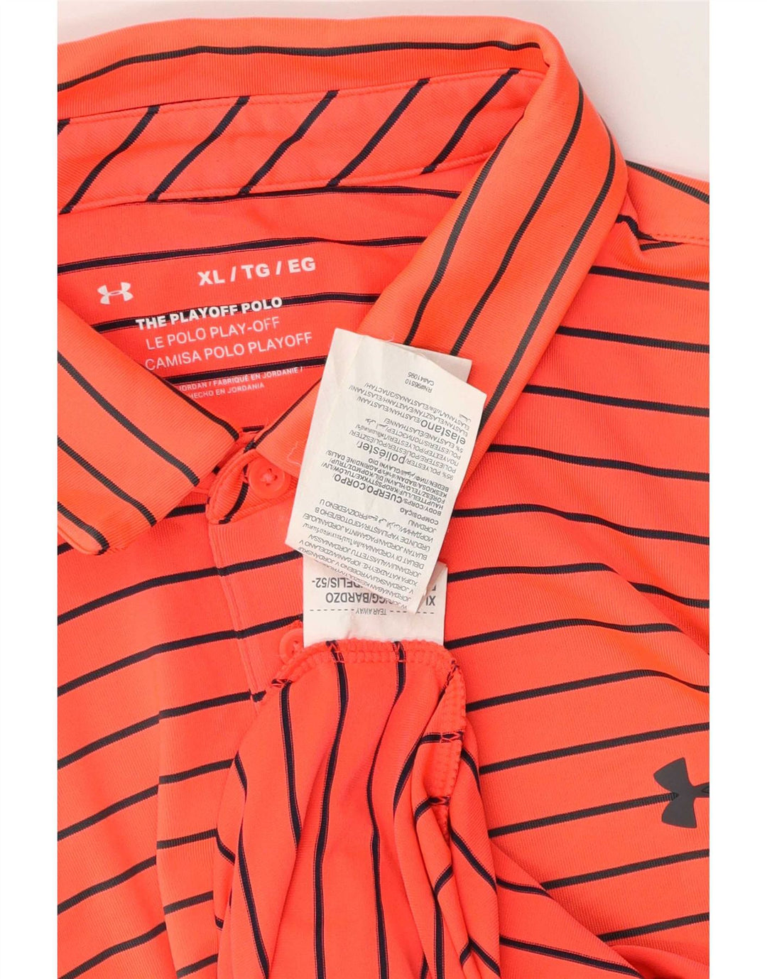 Under Armour muška polo majica XL narančasti poliester na pruge