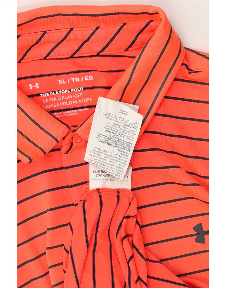 Under Armour muška polo majica XL narančasti poliester na pruge