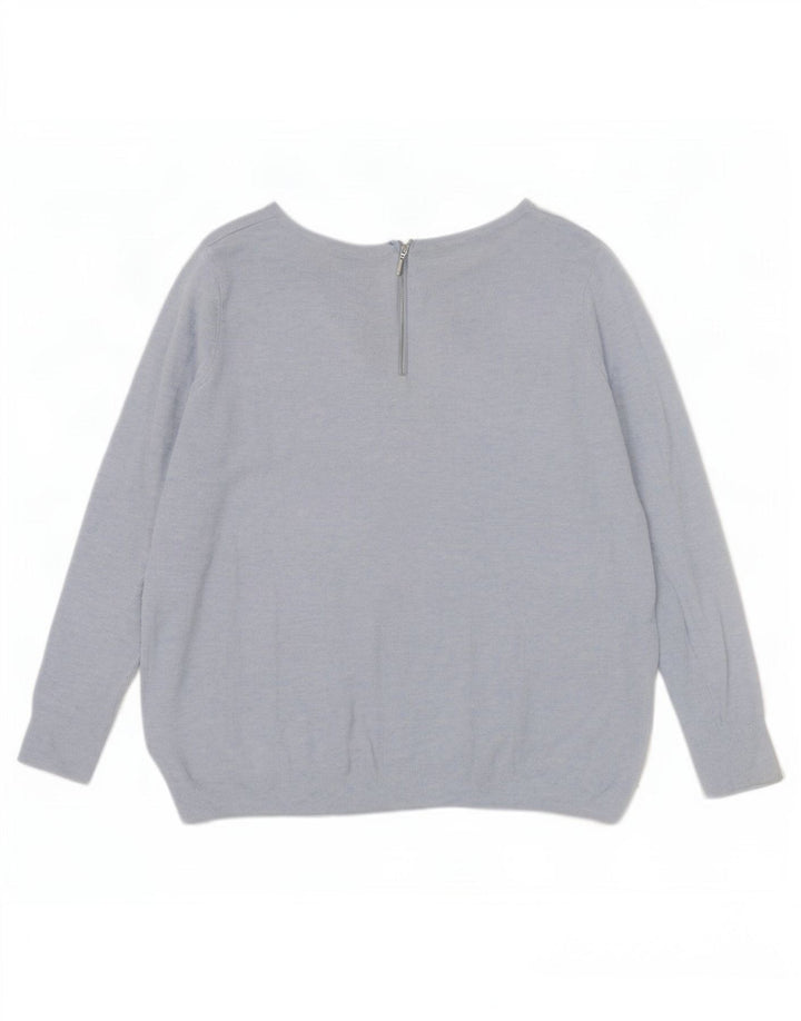 Marks & Spencer ženski pulover s velikim izrezom UK 10 Small Blue