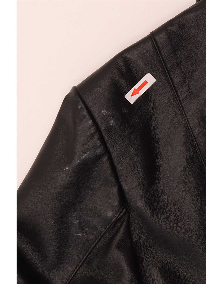 Vintage ženska kožna jakna IT 48 XL crna