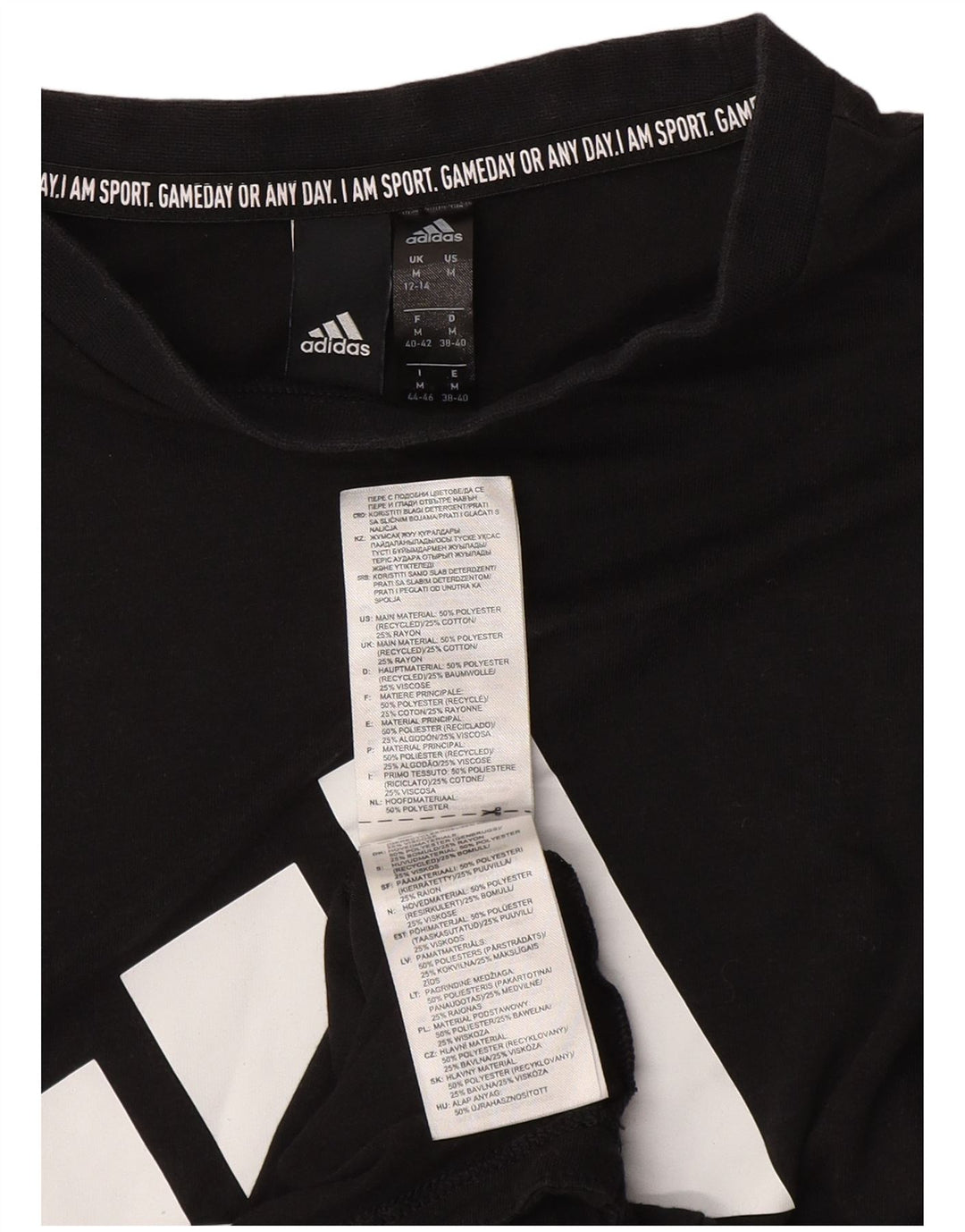 ADIDAS ženski grafički prsluk UK 12/14 srednji crni poliester