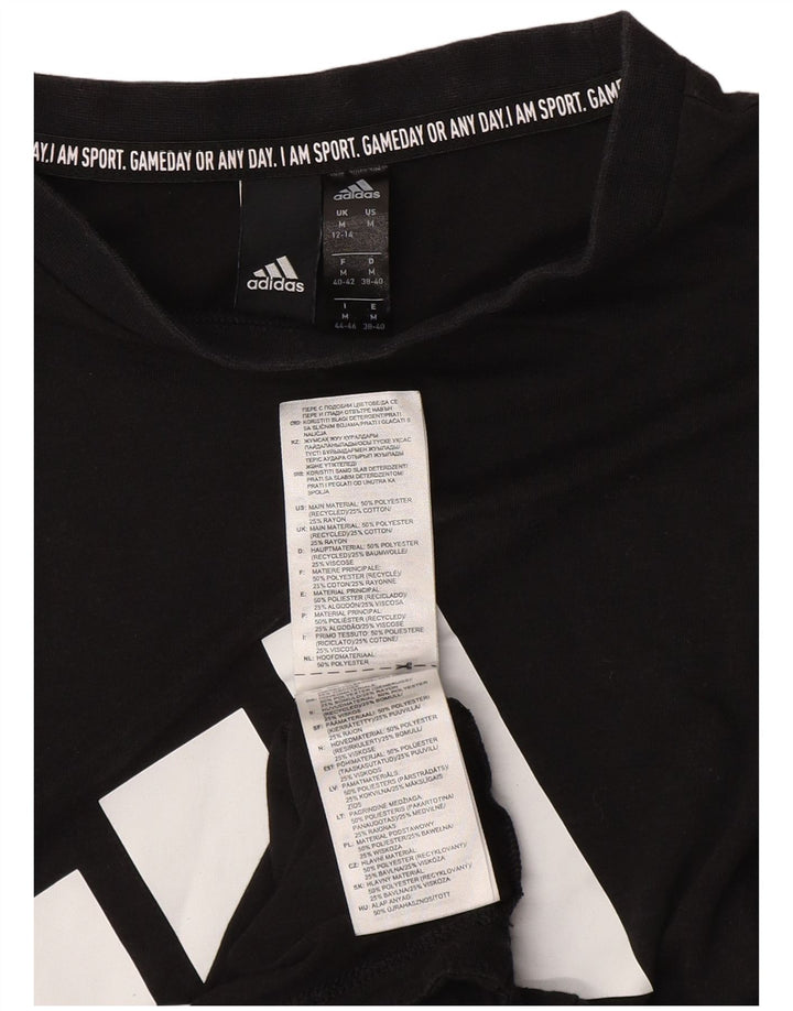 ADIDAS ženski grafički prsluk UK 12/14 srednji crni poliester