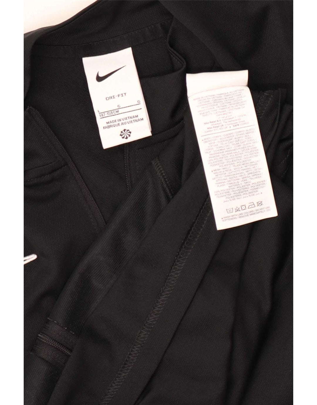 Nike Boys Dri Fit trenirka gornja jakna 12-13 godina velika crna poliester