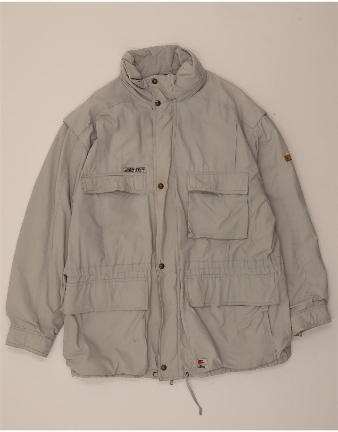 ELHO Mens Utility Jacket IT 52 XL Grey Polyester Vintage Elho and Second-Hand Elho from Messina Hembry 
