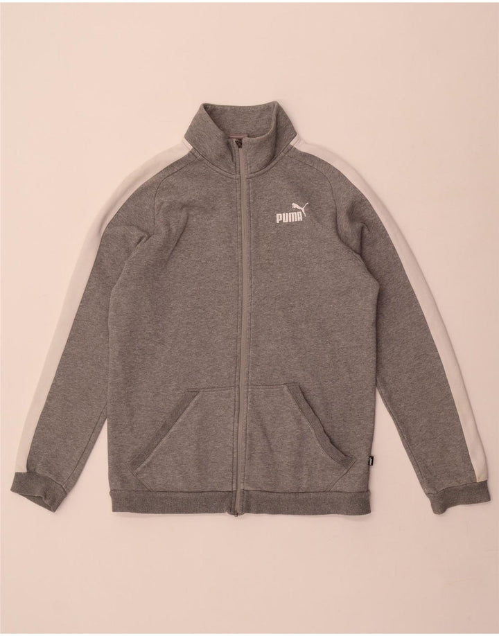 Puma muška gornja jakna trenirke Mala siva pamučna boja