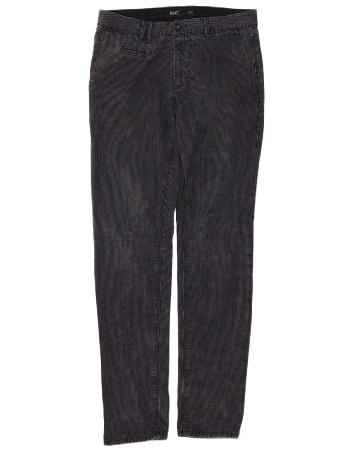 Muške uske chino hlače Rifle W32 L33 tamnoplave karirane