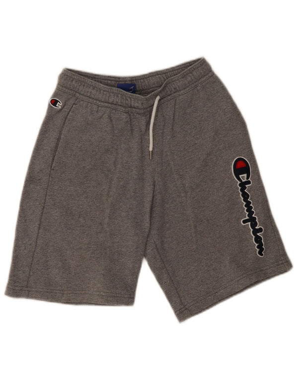 Champion Boys Graphic Sport Shorts 11-12 Years Large Grey Flecked Pamuk