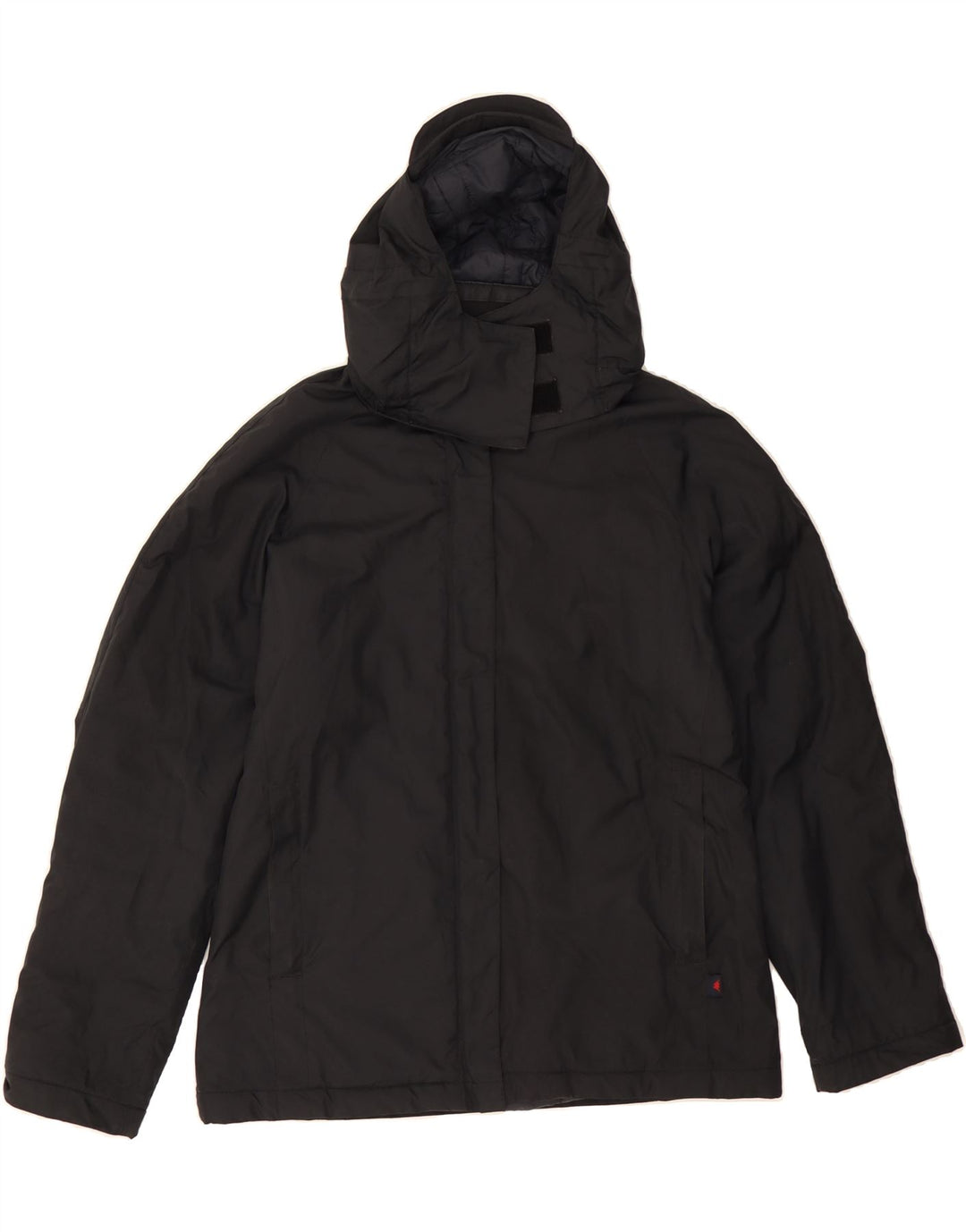 KAPPA Womens Hooded Windbreaker Jacket UK 18 XL Black Polyester Vintage Kappa and Second-Hand Kappa from Messina Hembry 