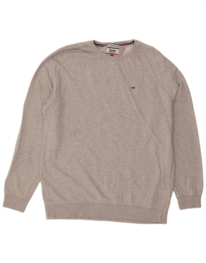 Tommy Hilfiger muški džemper opuštenog kroja srednje sivi pamuk