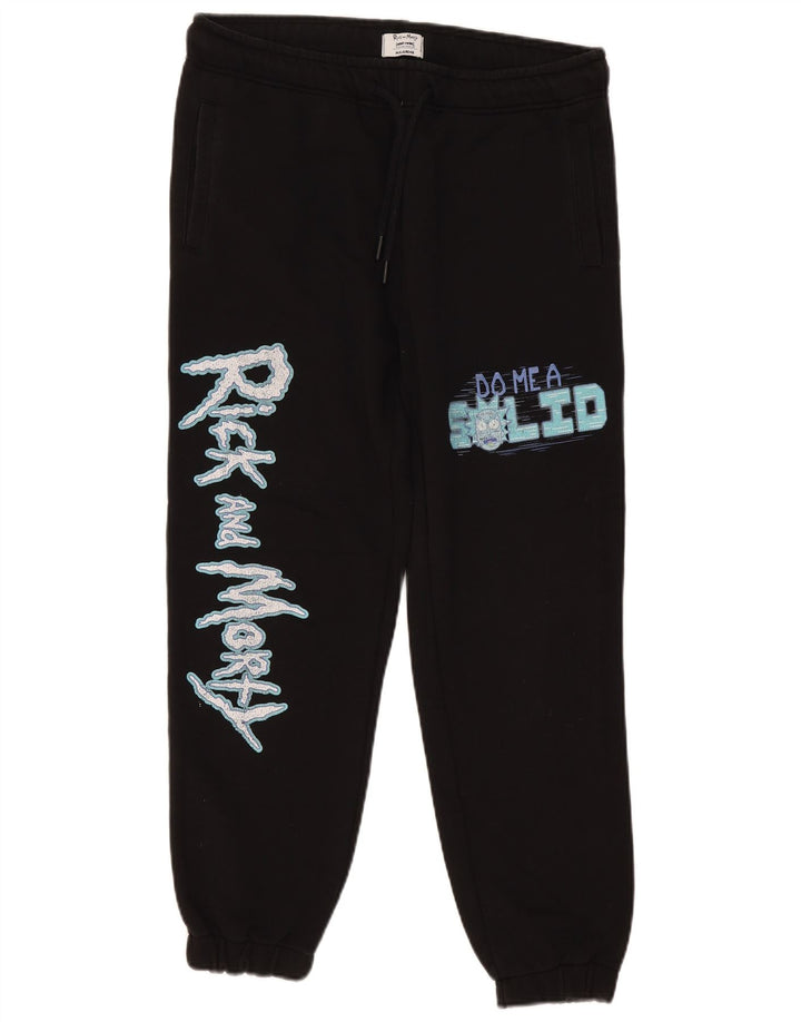 Pull & Bear Muška trenirka Rick and Morty Hlače Joggers srednje crne