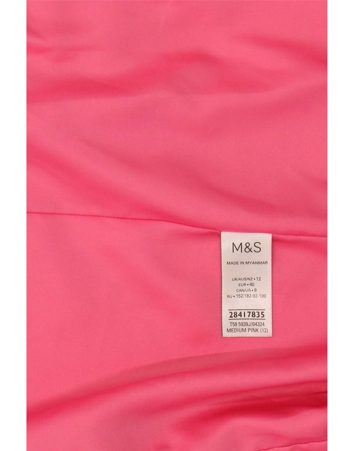 Marks & Spencer ženska jakna s otvorenim sakoom s 3/4 rukava UK 12 srednje ružičasta