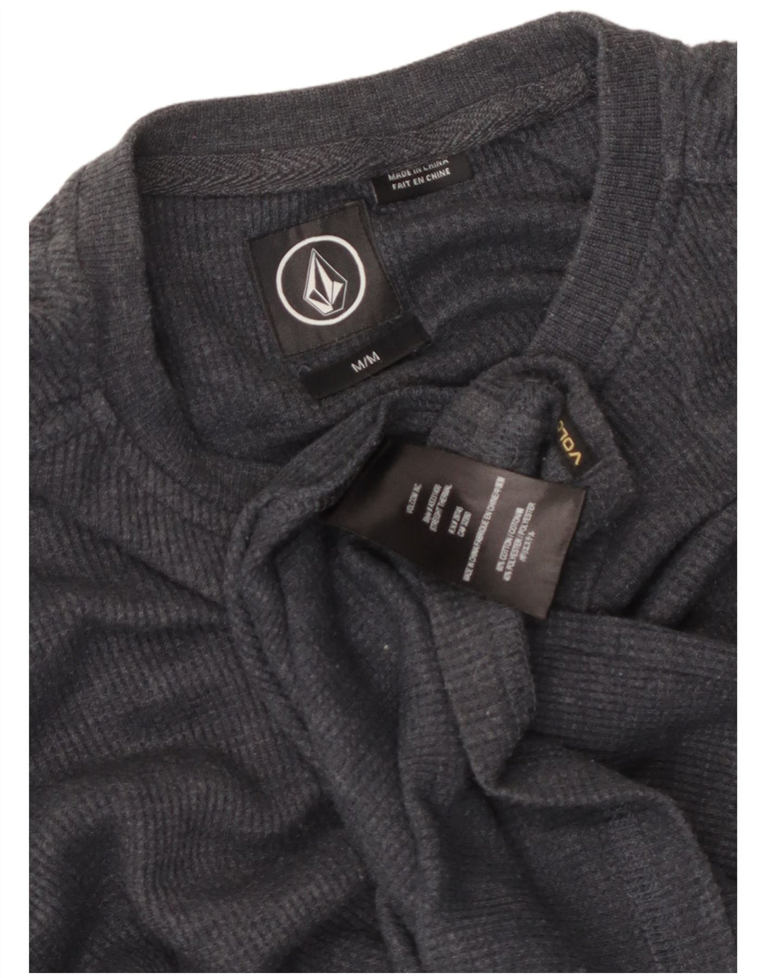 Volcom muška majica standardnog kroja dugih rukava, srednje sivi pamuk