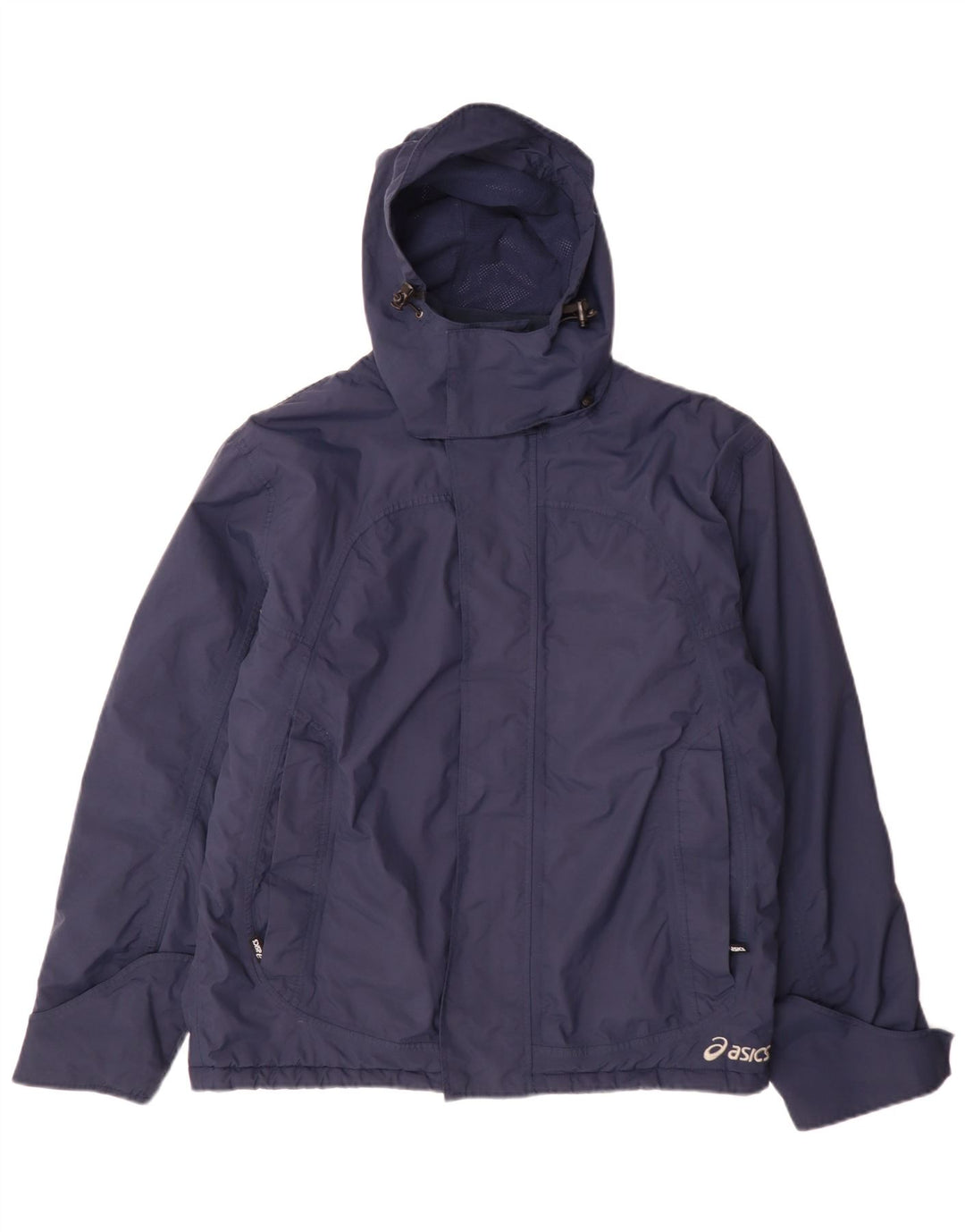 Asics muška vjetrovka s kapuljačom UK 38 Medium tamnoplava poliamidna