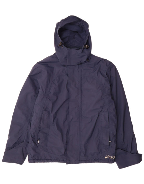 Asics muška vjetrovka s kapuljačom UK 38 Medium tamnoplava poliamidna