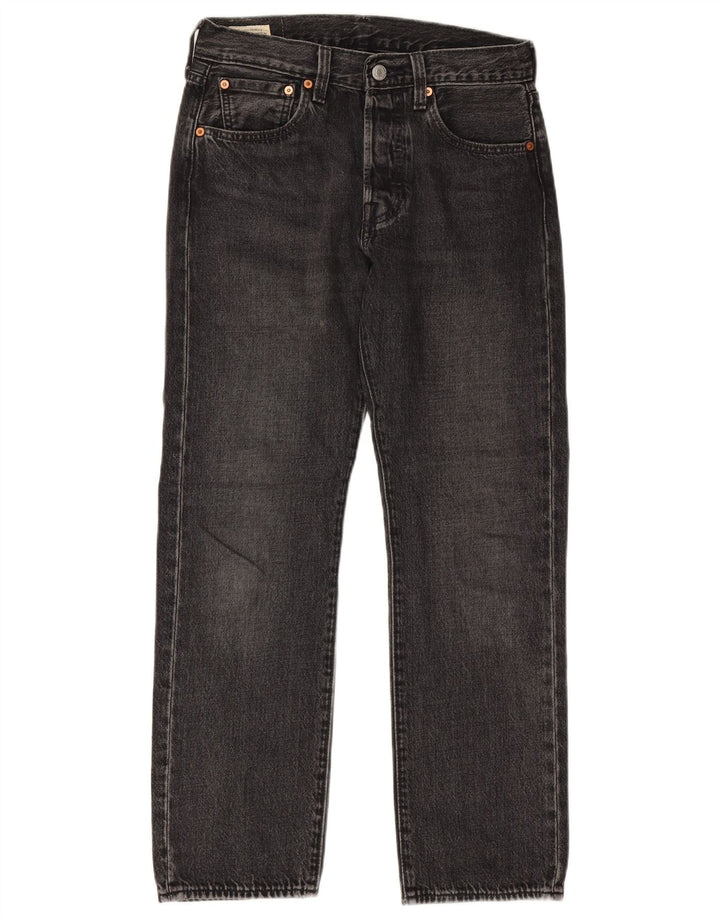 Levi's muške 501 ravne traperice W28 L28 sivi pamuk