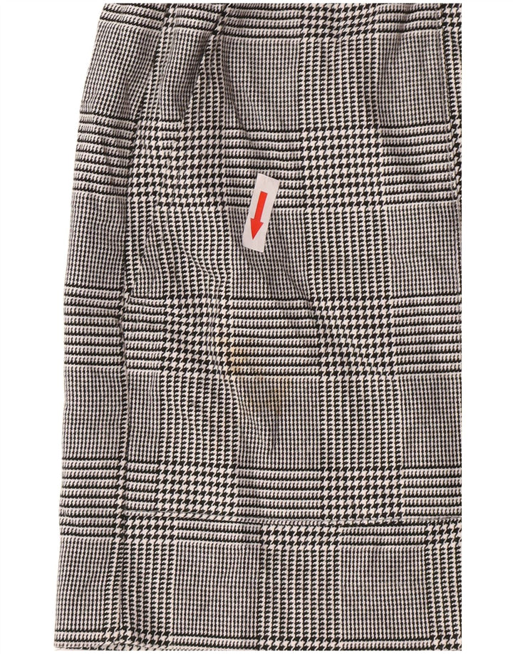 Zara ženske kratke chino hlače visokog struka, velike W30 sive, poliester u obliku ptičje zubice