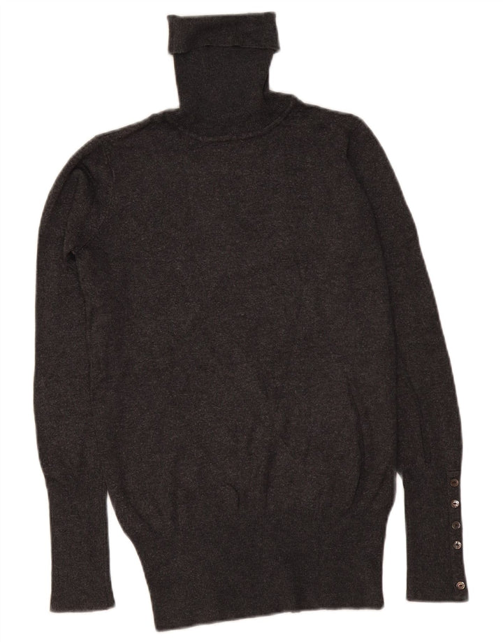 Zara ženski pulover s rol izrezom UK 10 Small Gray Rayon