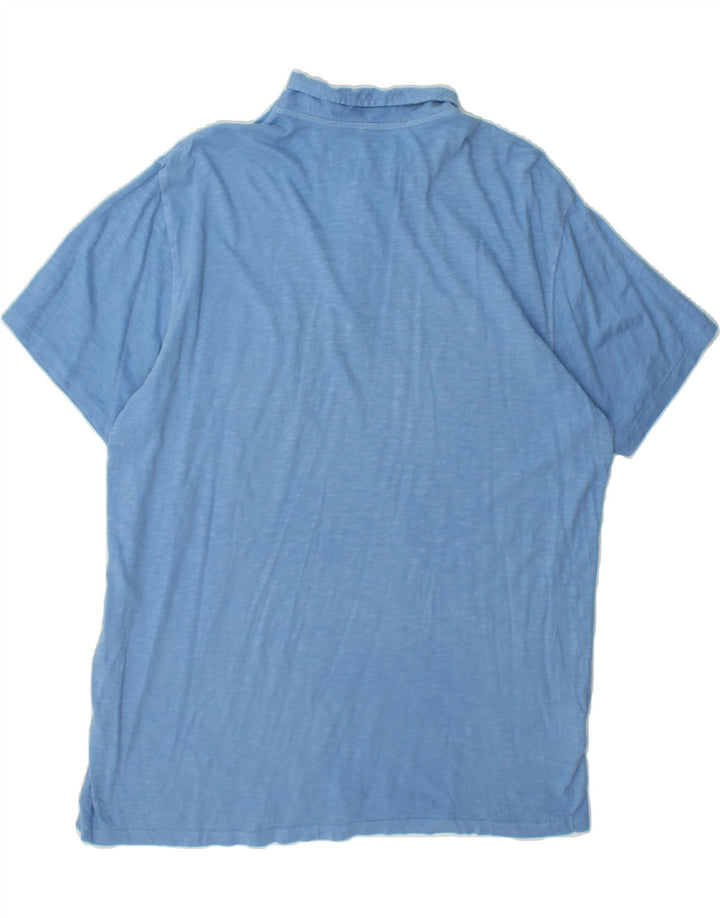 EDDIE BAUER Mens Polo Shirt Large Blue Cotton Vintage Eddie Bauer and Second-Hand Eddie Bauer from Messina Hembry 