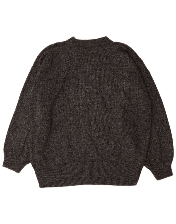 Vintage muški džemper s okruglim izrezom 2XL na sive pruge