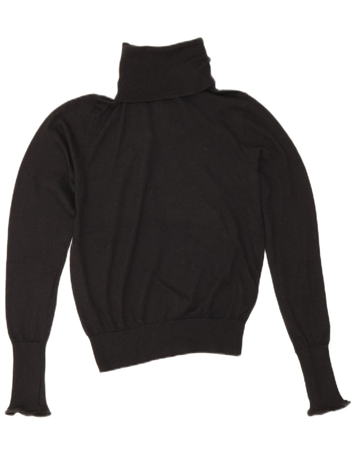 Zara ženski pulover s rol izrezom UK 6 XS crni poliester