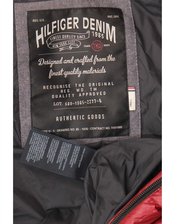 Tommy Hilfiger muška podstavljena jakna UK 36 mala crvena poliester