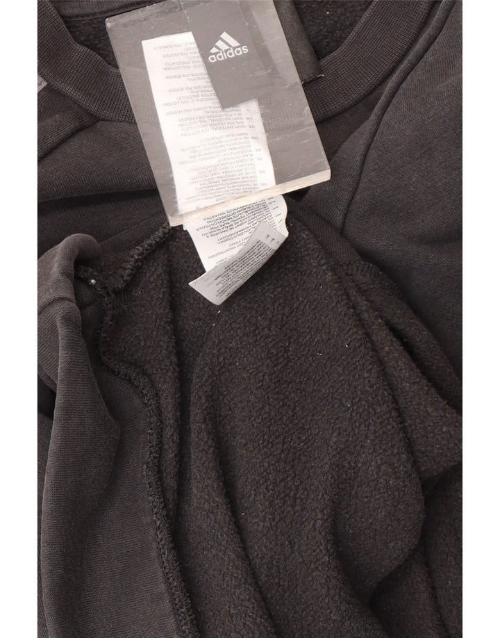 ADIDAS Mens Sweatshirt Jumper Small Black Cotton