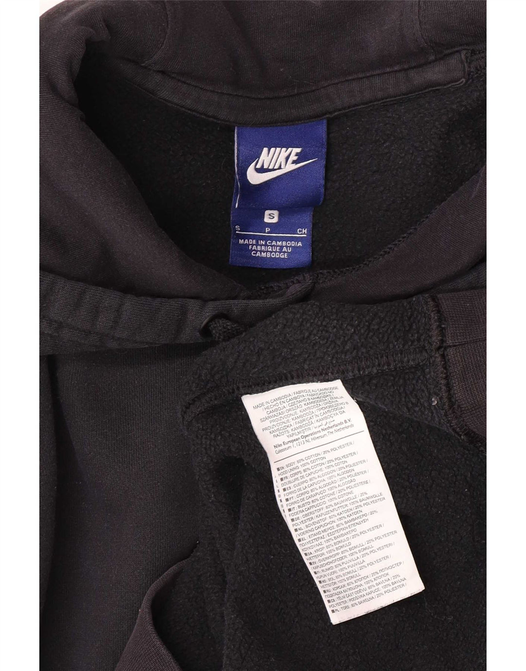 Nike Muška majica s kapuljačom Regular Fit Mala crna pamučna majica