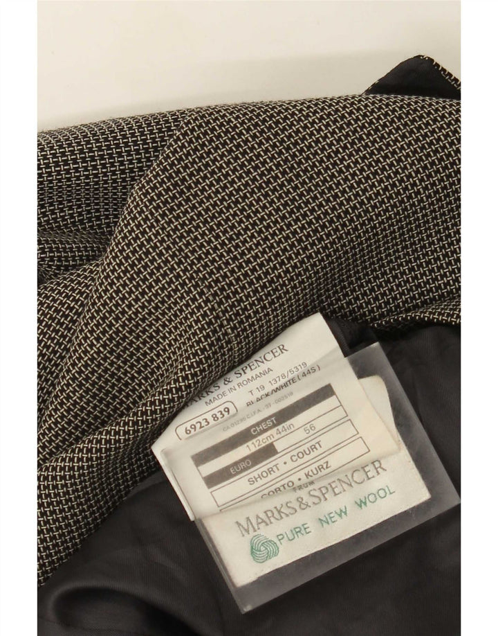Marks & Spencer muška jakna sako s 3 gumba UK 44 XL siva gingham nova vuna