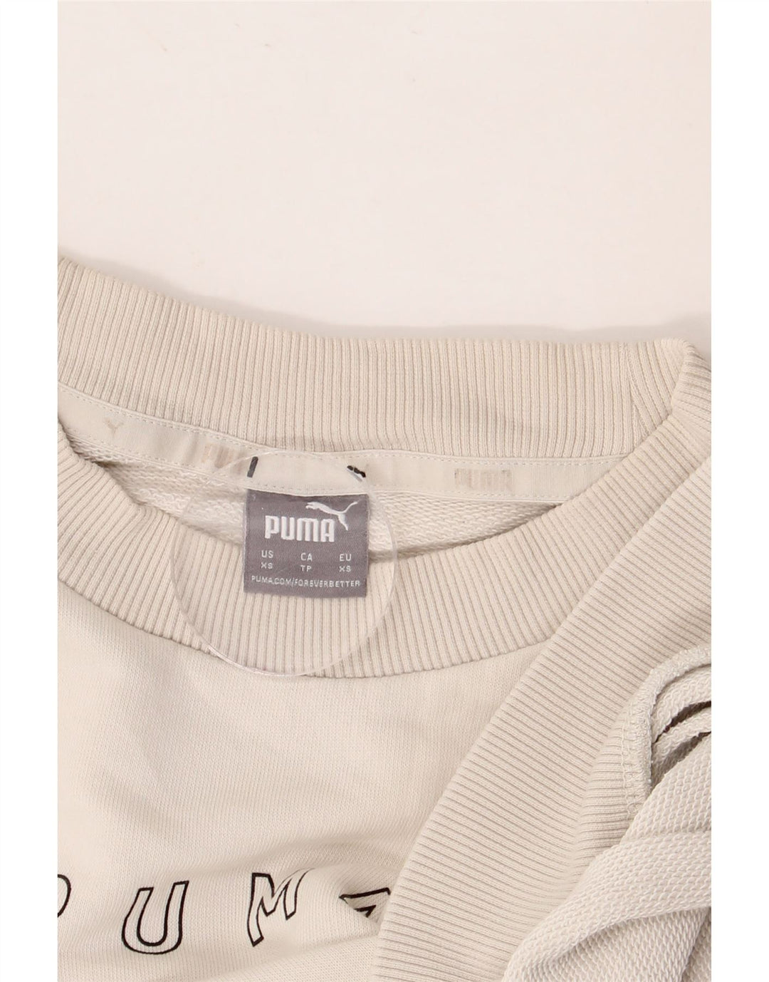 PUMA muški džemper s grafičkim motivima XS bijeli pamuk u blokovima boja