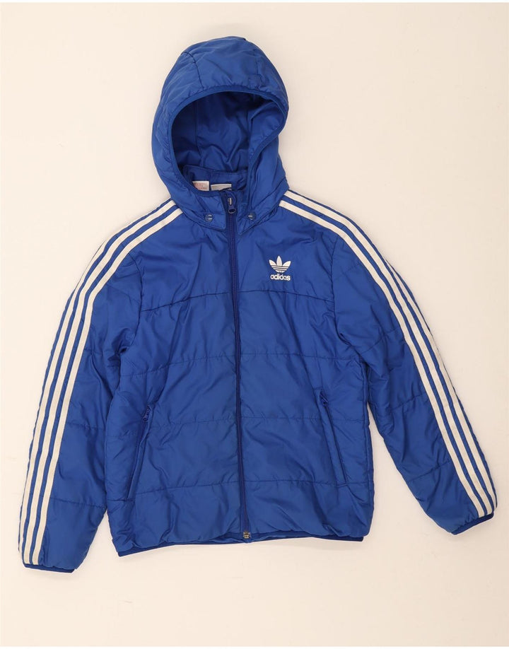 Adidas plava poliesterska jakna s kapuljačom za dječake 10-11 godina