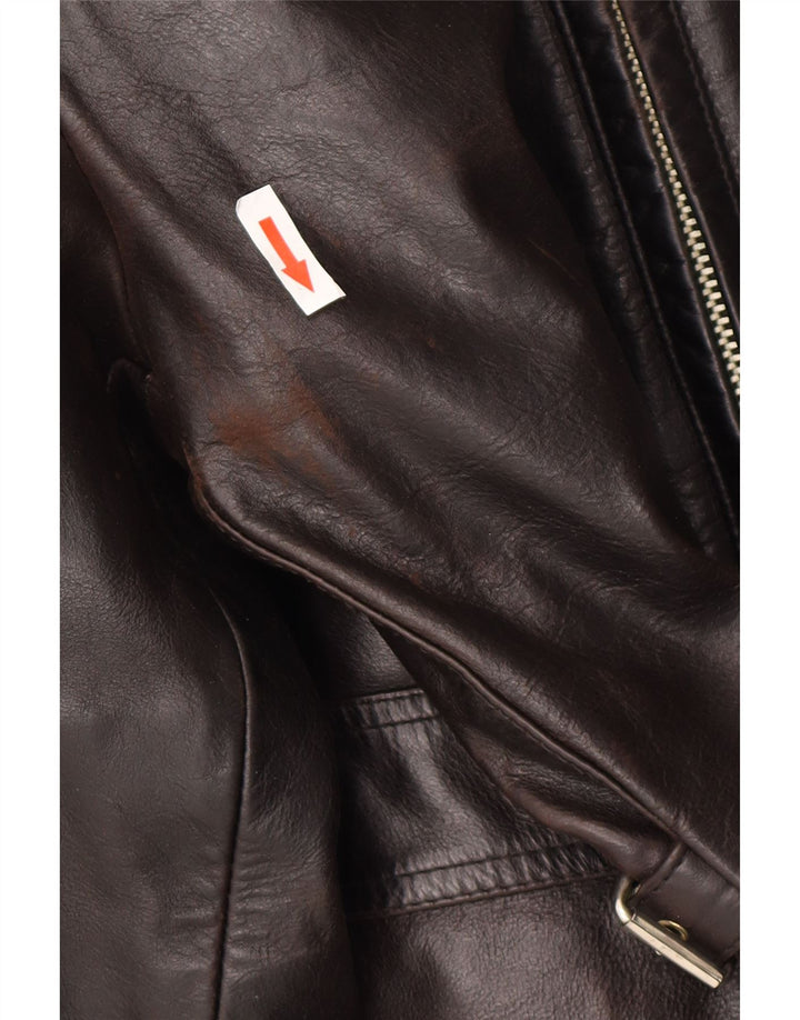 Conbipel Mens Natural Wear kožna jakna UK 38 Srednje smeđa koža