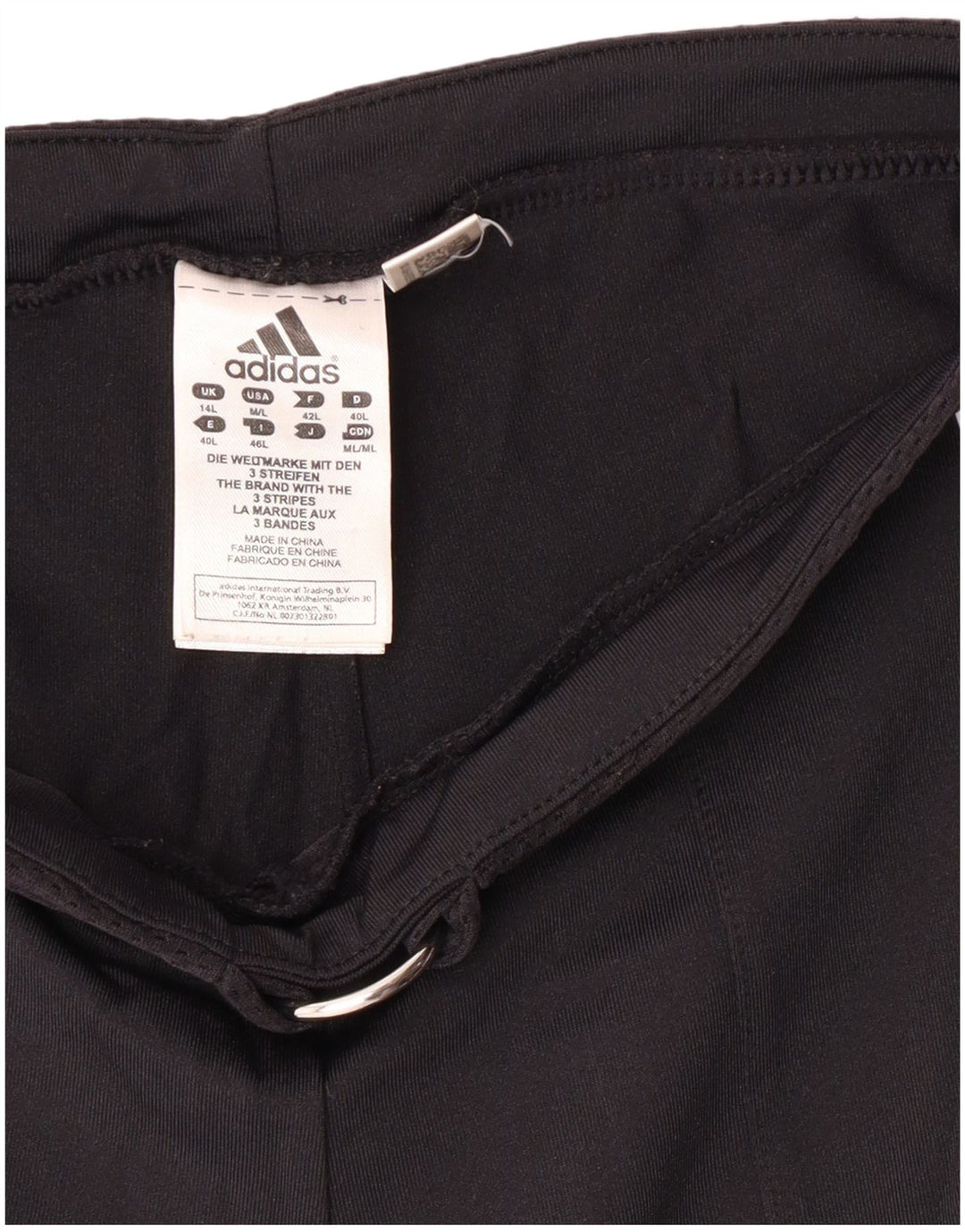 Adidas ženske široke hlače za trenirku UK 14 Srednje crni poliamid