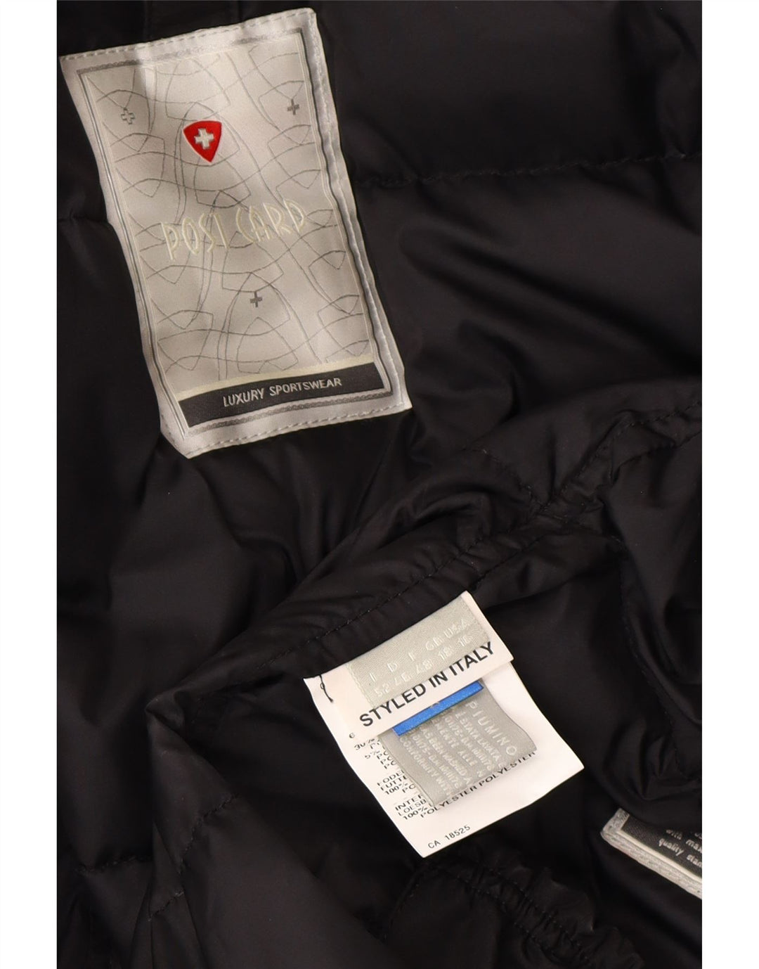 Razglednica Ženski podstavljeni kaput UK 18 XL crni poliester zimski