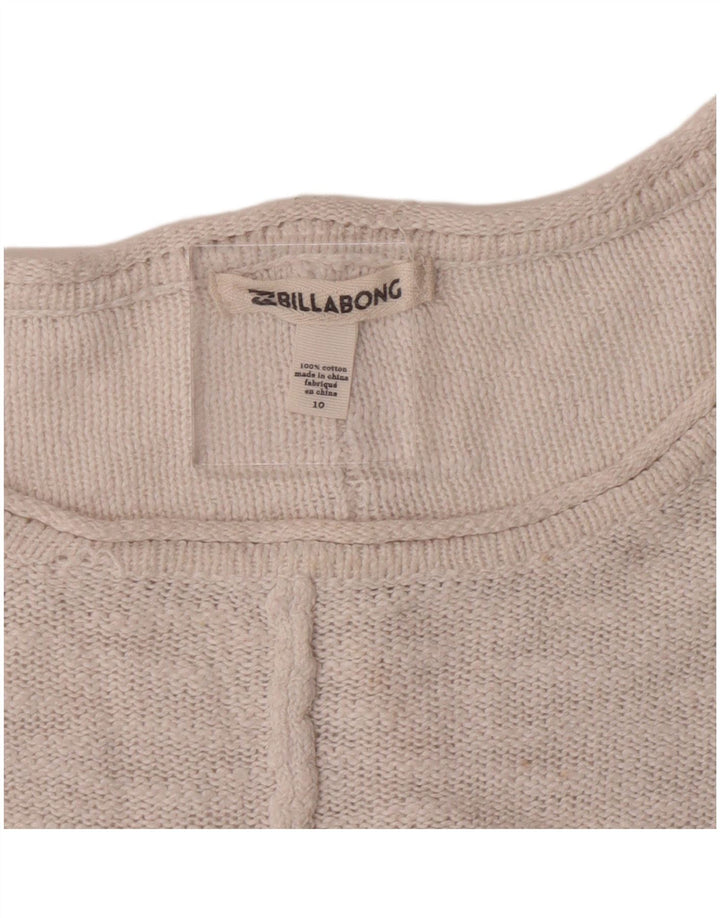 Billabong ženski džemper s morskim izrezom UK 10 Mali pamuk na ružičaste pruge
