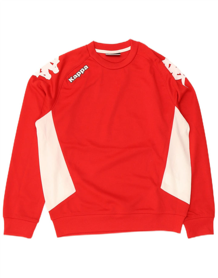 Džemper Kappa Boys Graphic Sweatshirt 11-12 Years Red Colourblock Poliester
