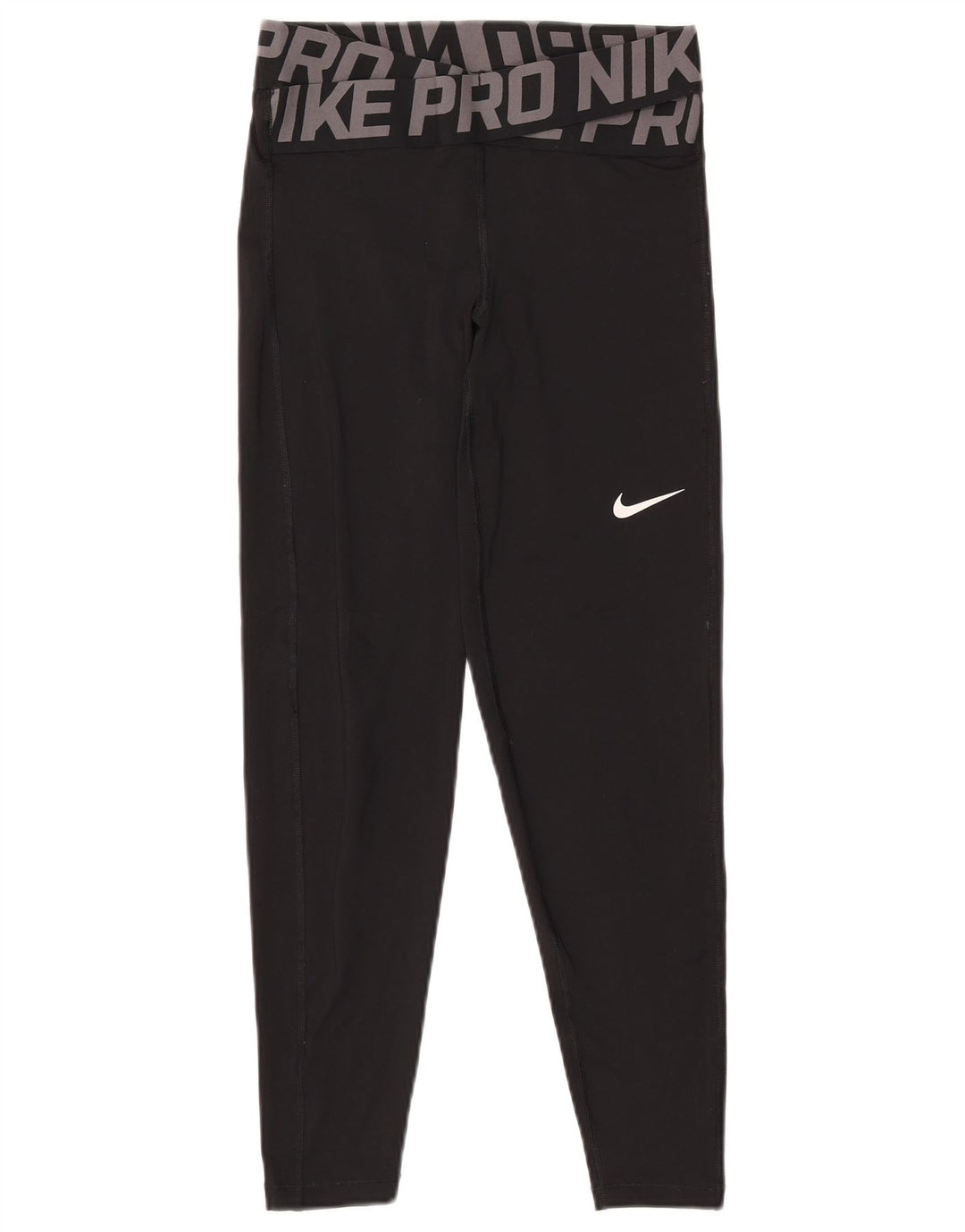 NIKE Ženske Dri Fit grafičke tajice UK 10 Male crne poliesterske