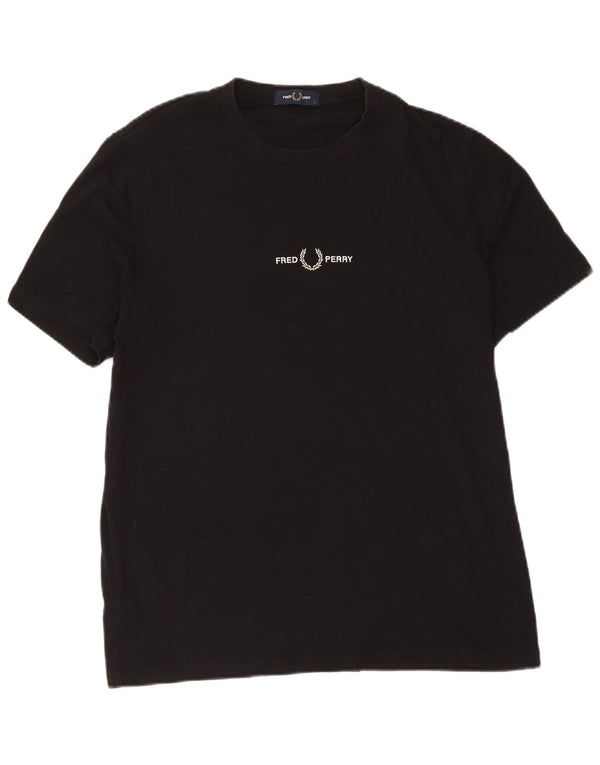 Fred Perry muška majica kratkih rukava Veliki crni pamuk