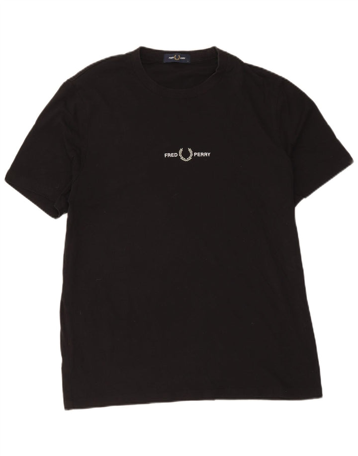 Fred Perry muška majica kratkih rukava Veliki crni pamuk