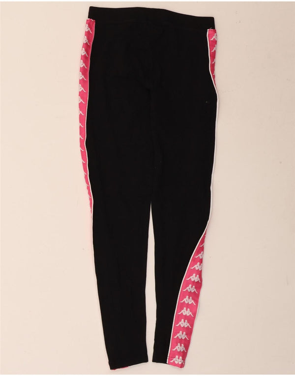 Ženske grafičke tajice Kappa UK 14 srednje crne