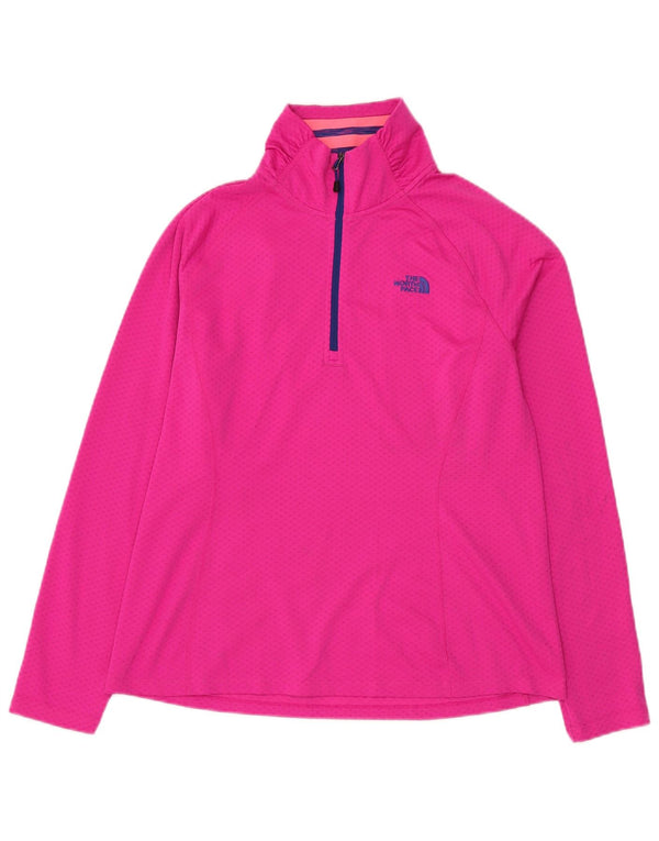 The North Face Womens Pullover Tracksuit Top UK 14 Large Pink Spotted