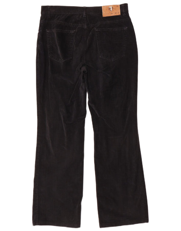 Ženske ležerne hlače Trussardi Bootcut W31 L29 tamnoplavi pamuk