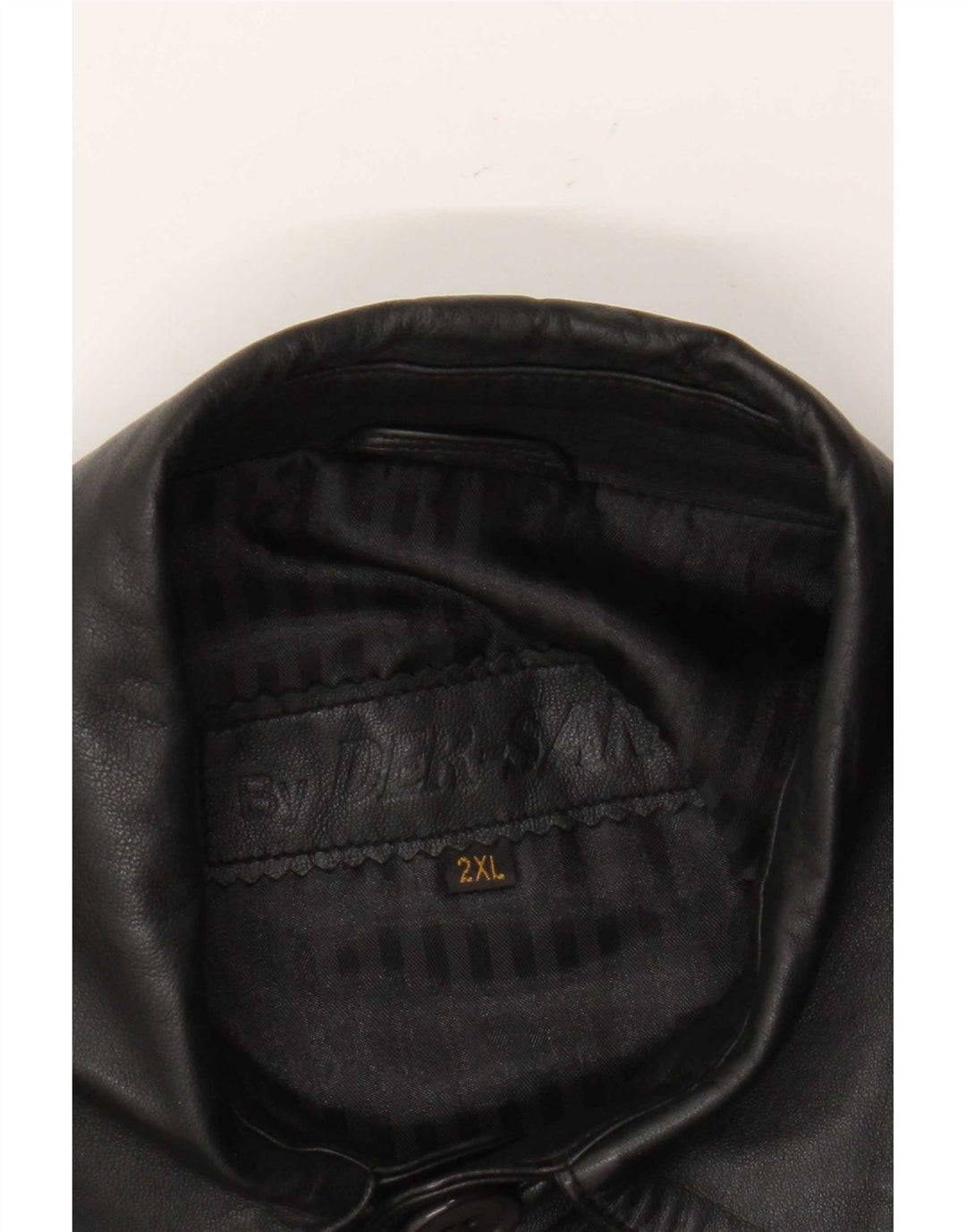 Vintage muška kožna jakna UK 44 2XL crna koža