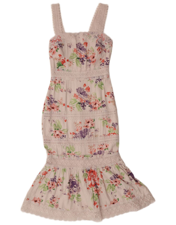 LIPSY ženska haljina bez rukava sirena UK 6 XS bijela cvjetna viskoza