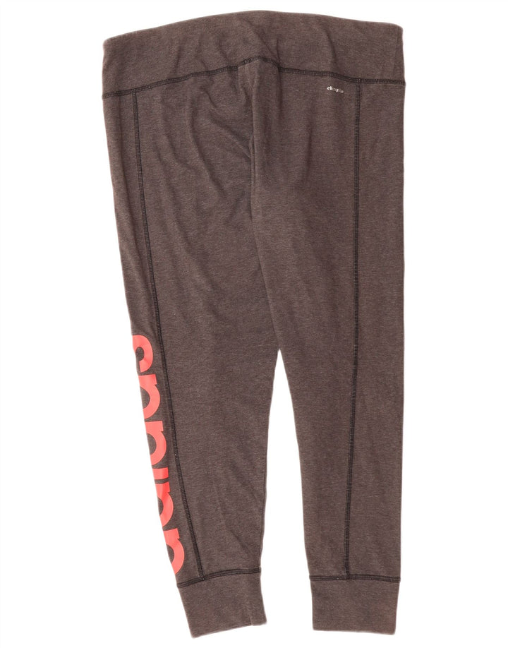 Adidas ženske Climalite grafičke tajice UK 20/22 XL sivi poliester