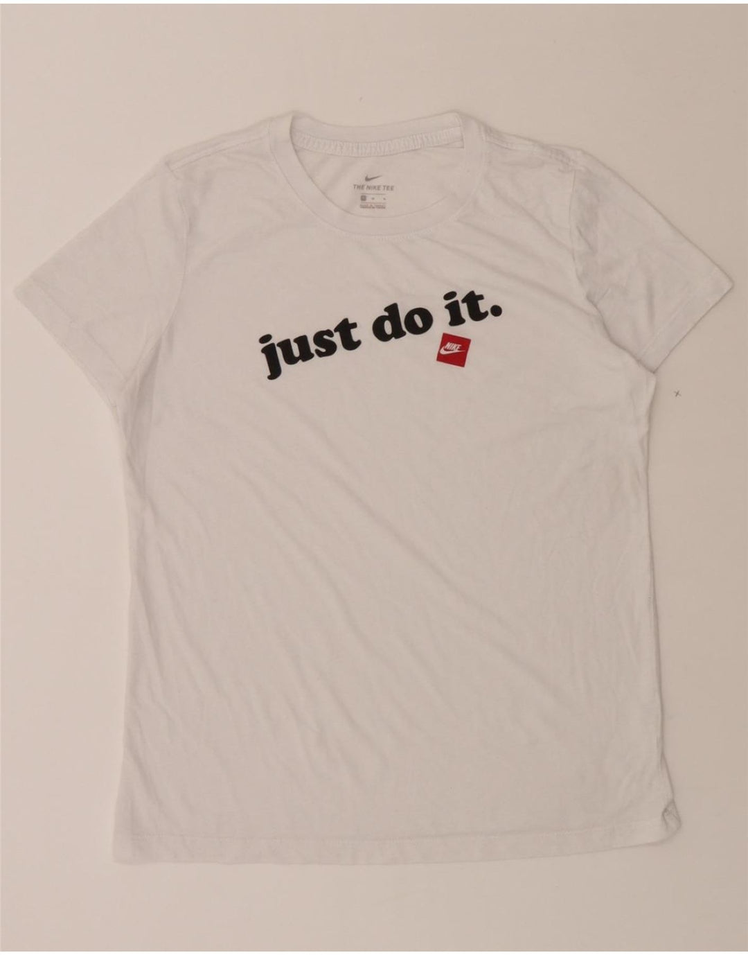NIKE Womens Graphic T-Shirt Top UK 14 Medium White Cotton Vintage Nike and Second-Hand Nike from Messina Hembry 