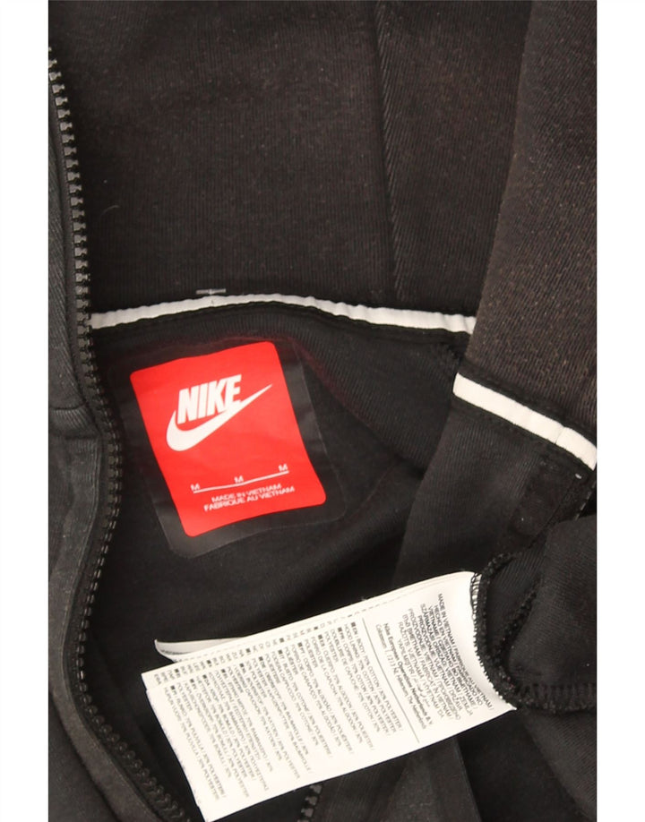 NIKE muški pulover s kapuljačom na patentni zatvarač srednje sivi pamuk